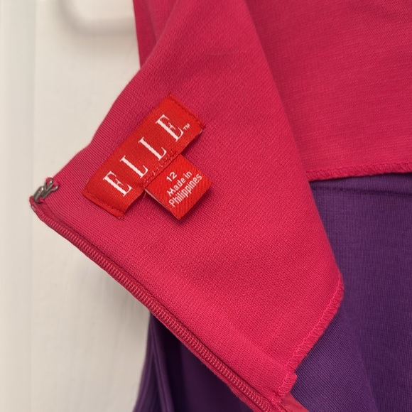 Elle Purple Color Block Dress - Picture 7 of 8